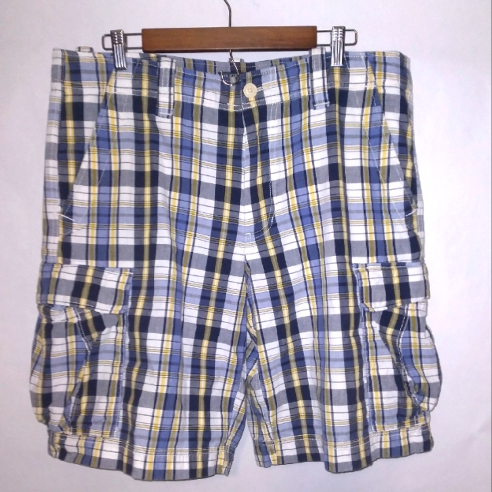 Polo by Ralph lauren plaid cargo khaki shorts sz36